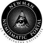 Newman Numismatic Portal (NNP) logo, an All Seeing Eye inside triangle with beams and the NNP name written out around it. 