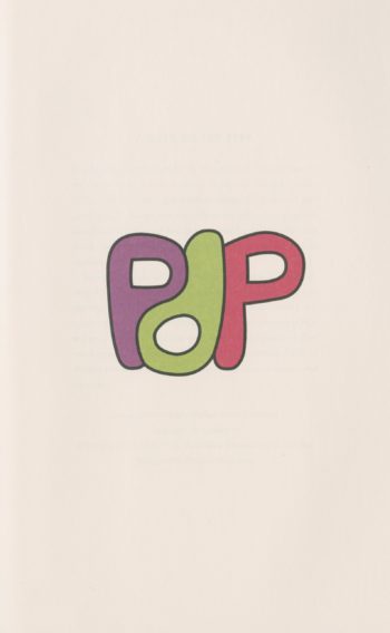 A balloon style "PdP" text logo where the letters are all nested into one another. 