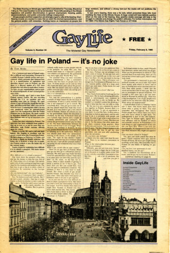 An issue of Gay Life from Feb 8, 1980.