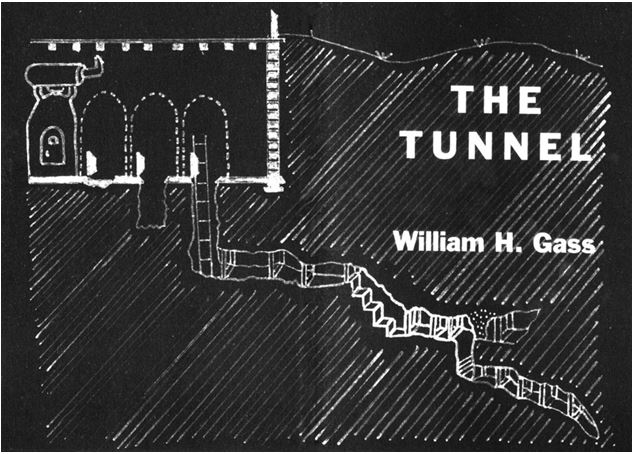 The invitation photo is the sketch of the titular tunnel drawn by William H. Gass in his novel. 