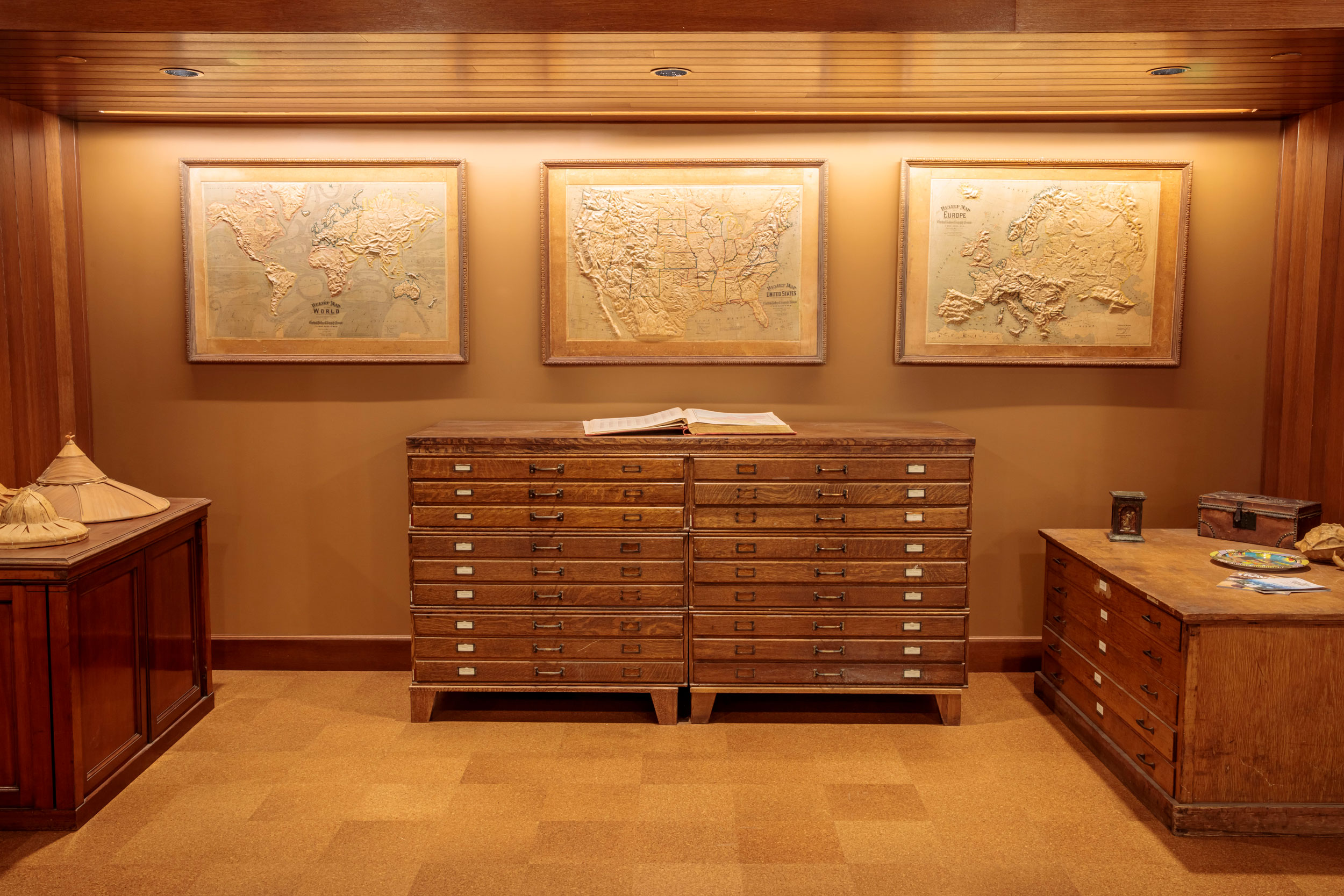 The Newman Map room.