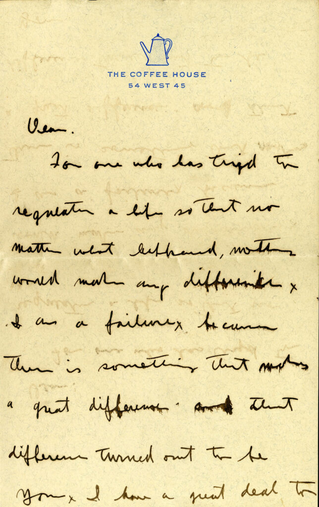 Letter from John Held Jr. to Gladys Moore.