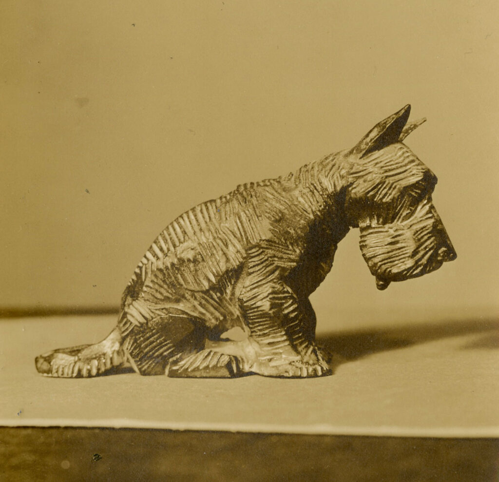 Scottish terrier sculpture by John Held Jr.