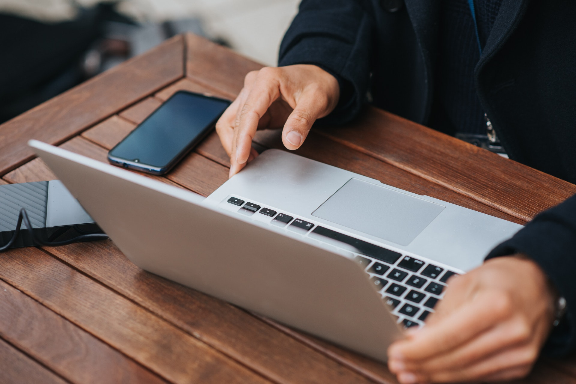 Stock image of a person using a computer.