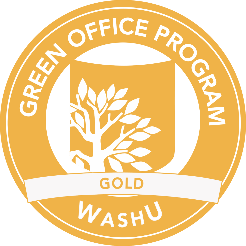 Green Office Program Gold Rank logo for WashU Libraries' Kenneth and Nancy Kranzberg Art & Architecture Library.