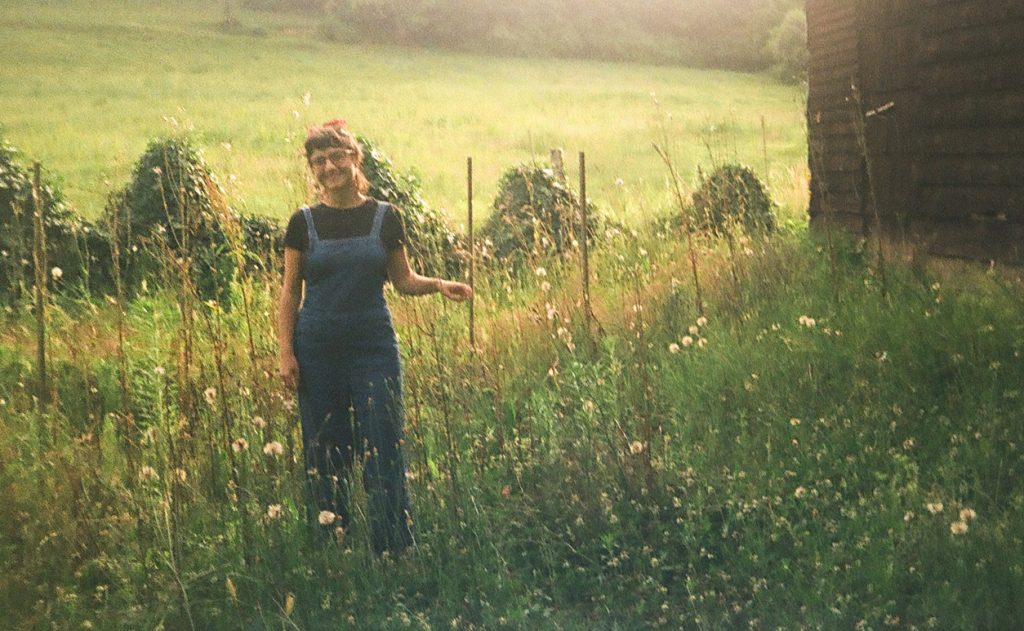 The author standing in a farm