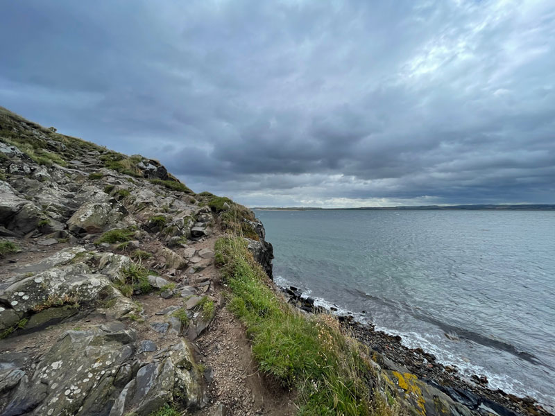 Hiking trail on the Holy Island of Lindisfarne