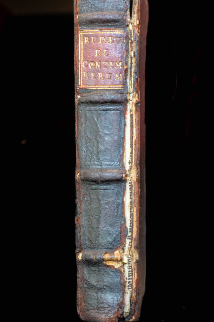 Dark blue book spine