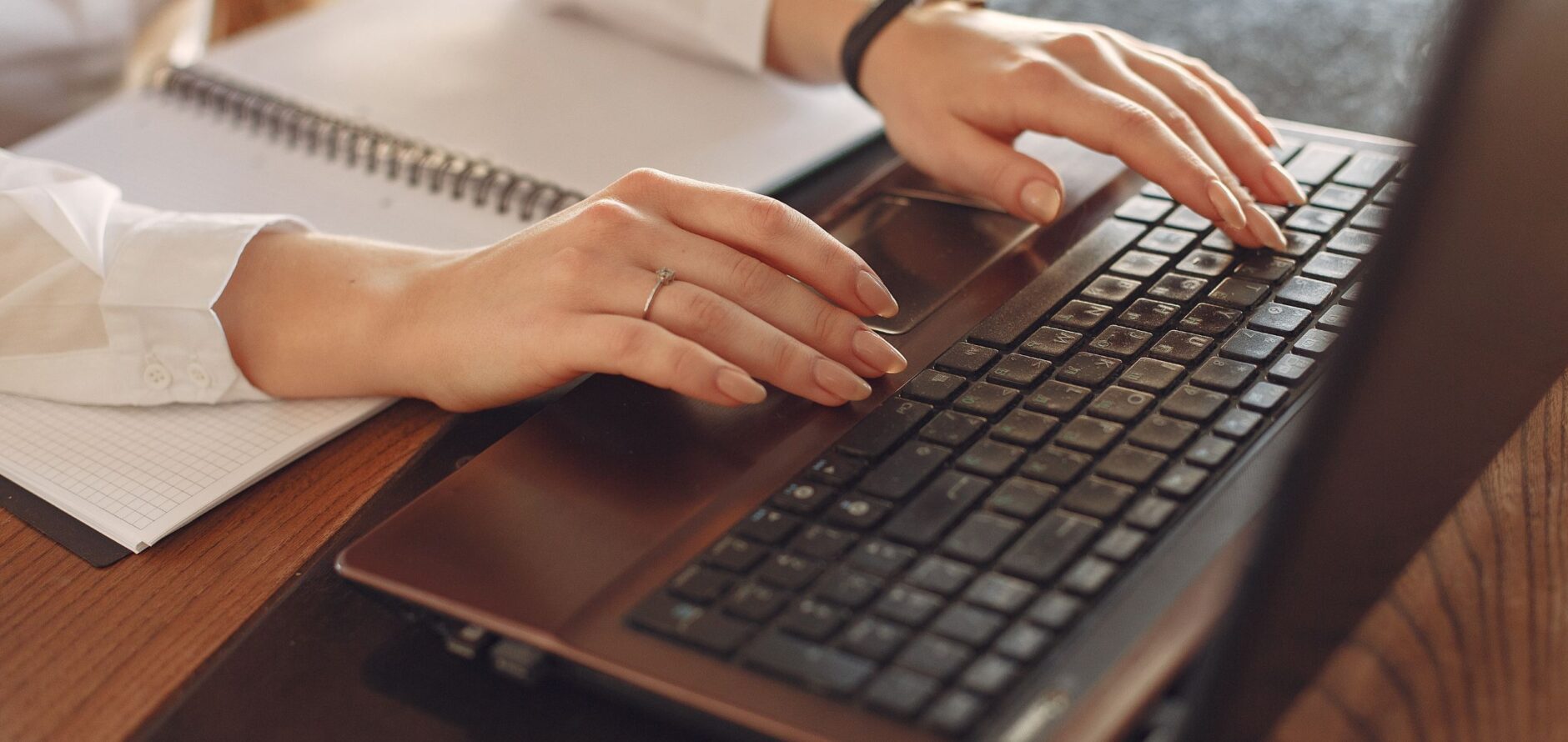 Person Using Black Laptop Computer