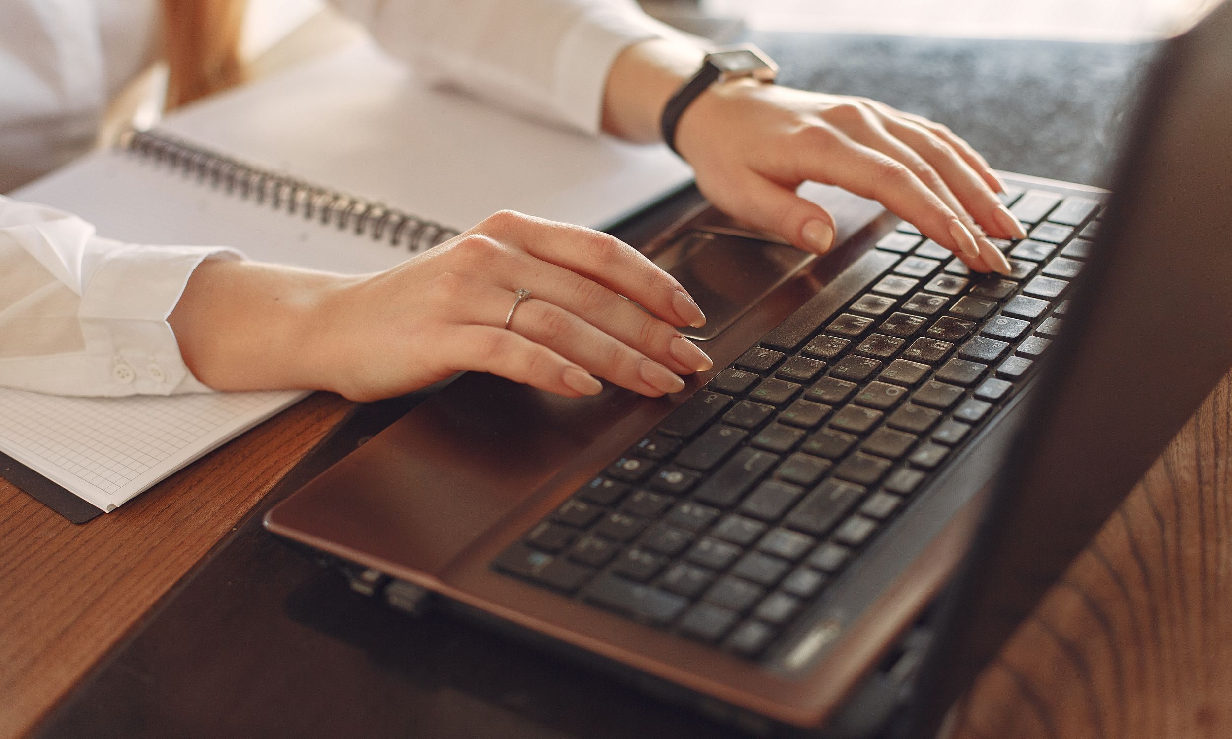 Person Using Black Laptop Computer