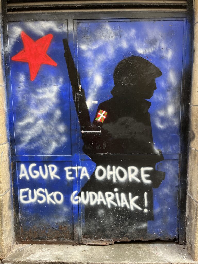 Political sign in Basque country