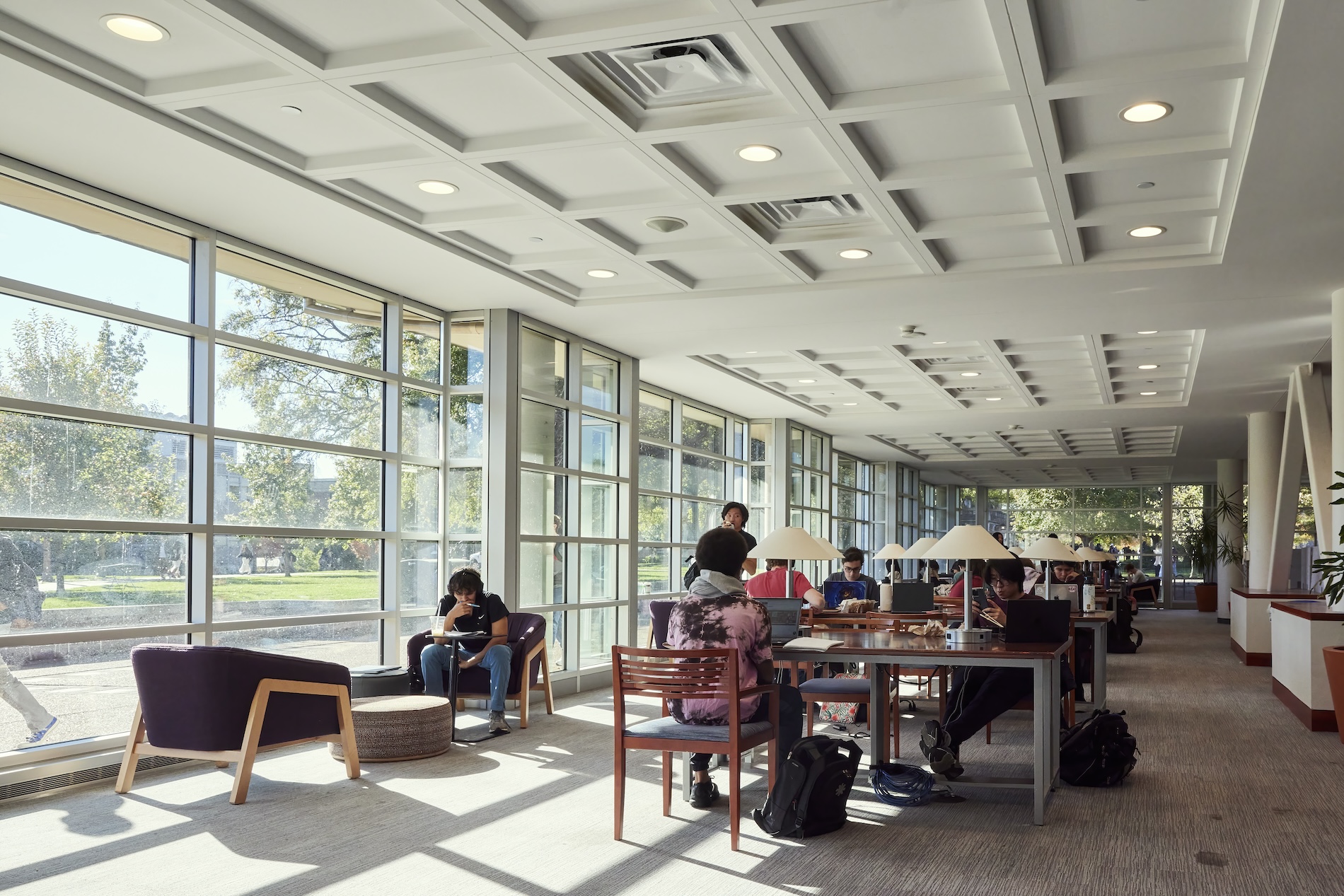 Students in Olin Library