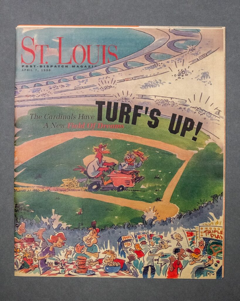 Illustration on the cover of St. Louis Post-Dispatch Magazine