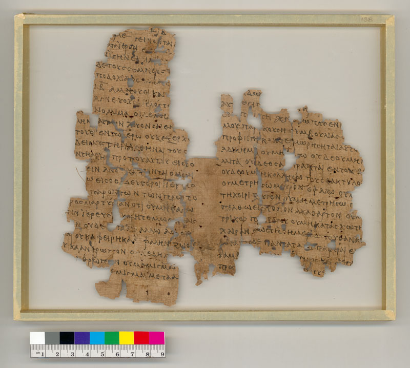 A digital scan of a papyri piece from WashU Libraries Special Collections.
