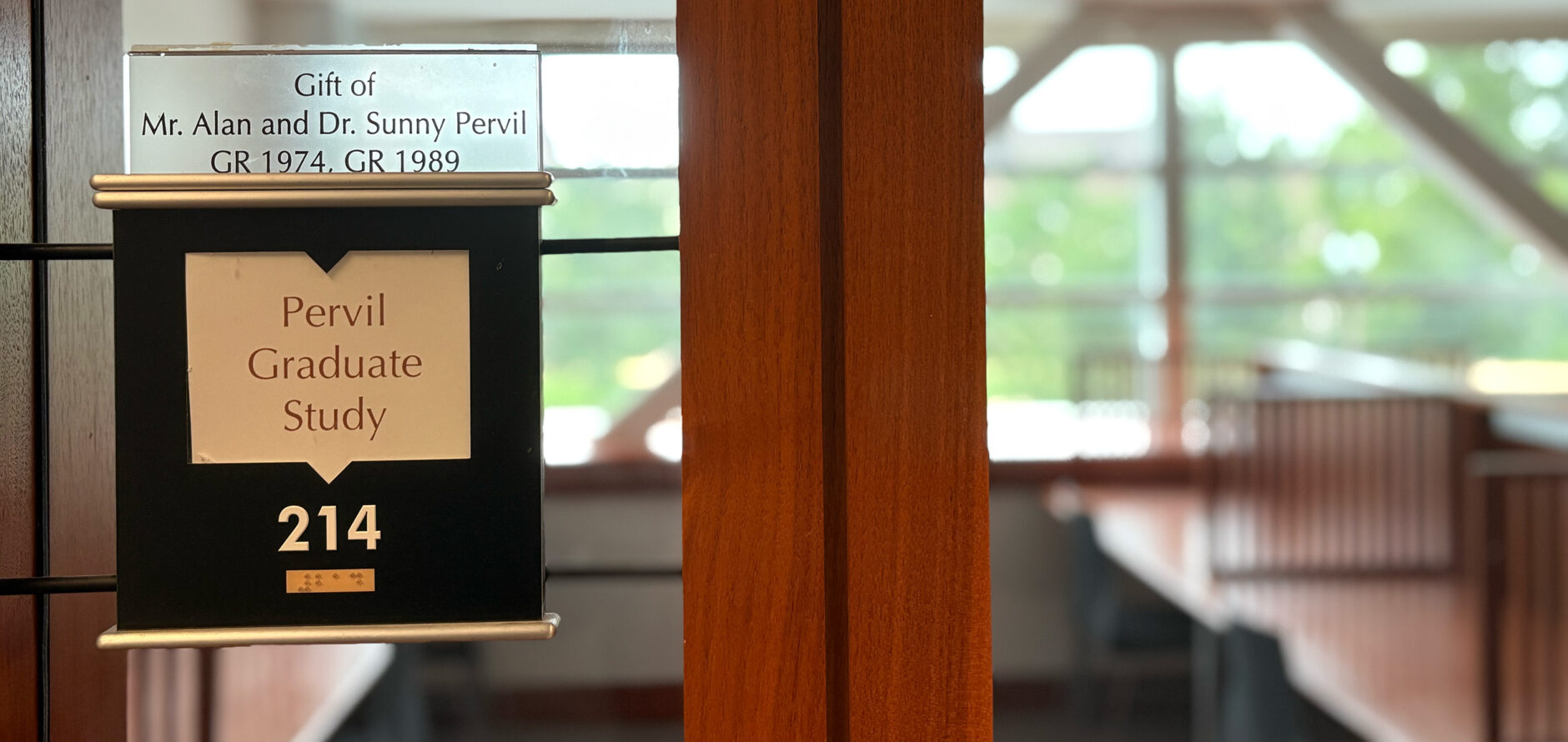 The Pervil Graduate Study Room, Olin Library 214.