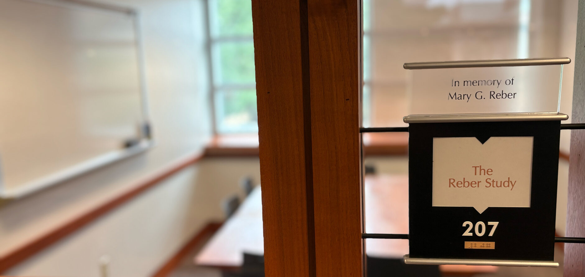 A photo of the Reber Study Room, Olin Library 207.