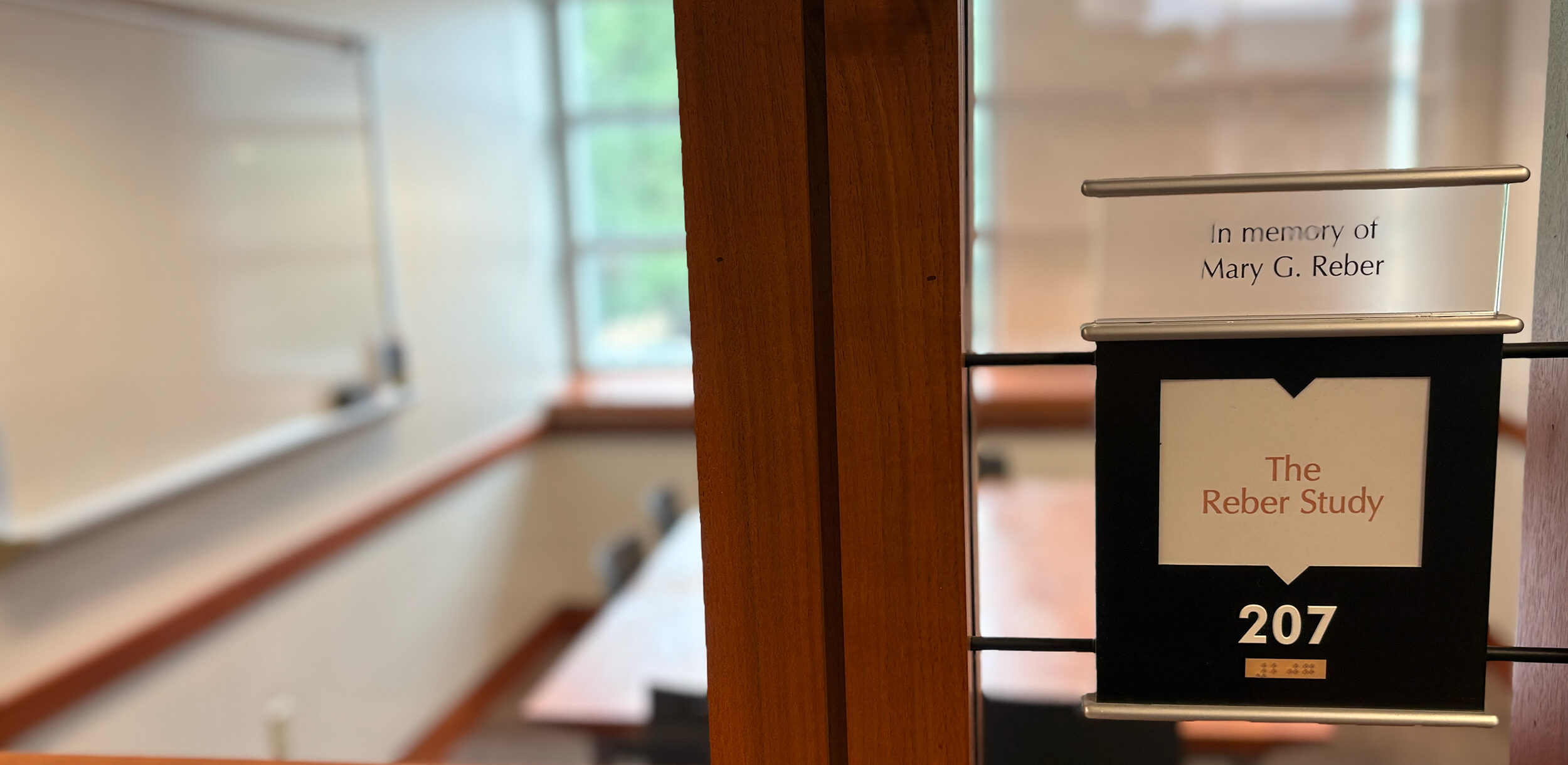 A photo of the Reber Study Room, Olin Library 207.