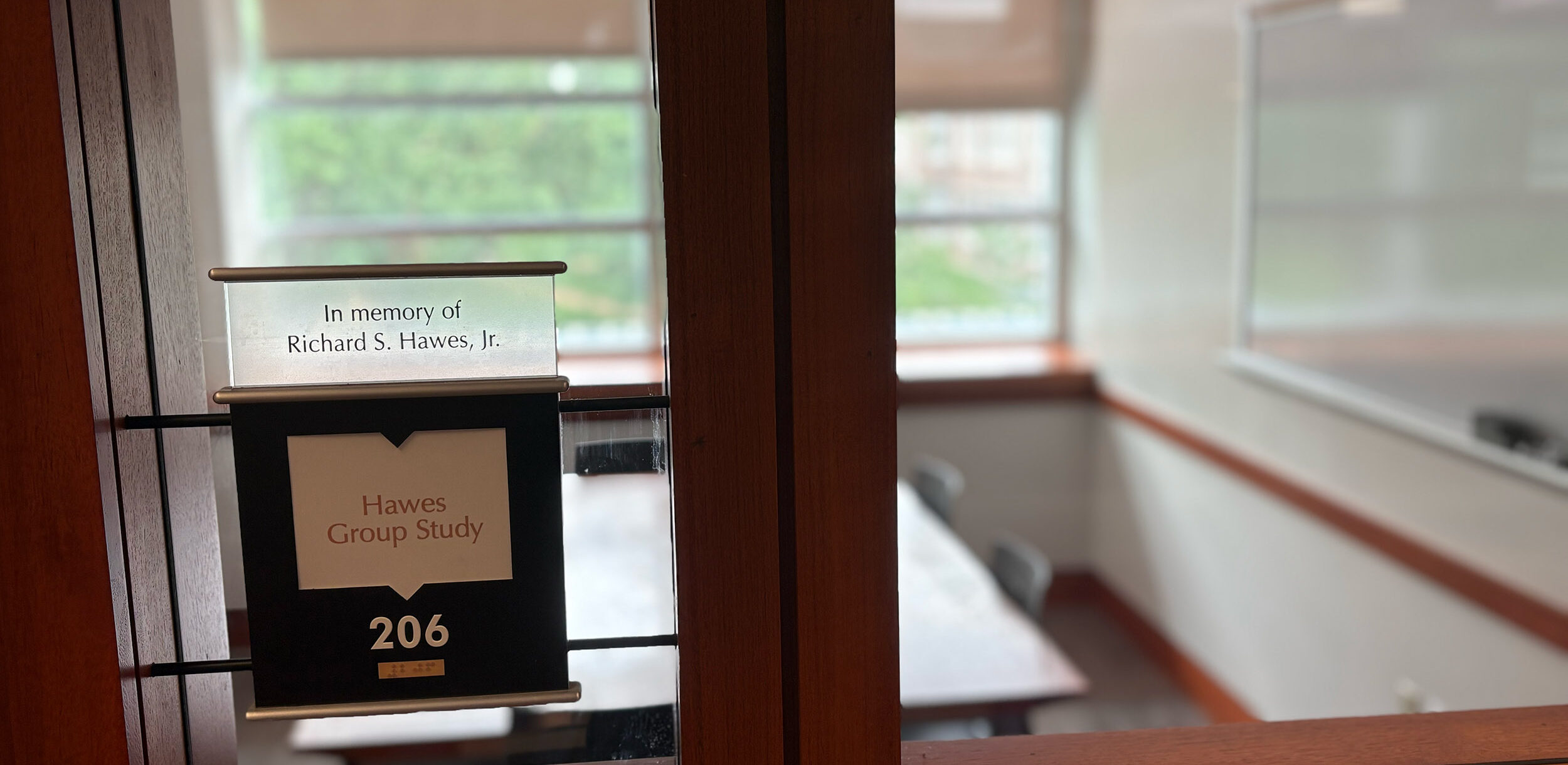 Hawes Group Study Room, Olin Library Room 206.