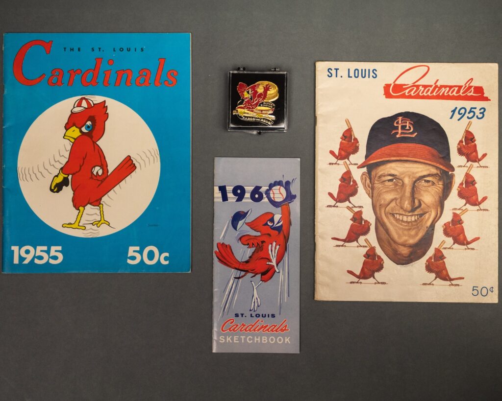The St. Louis Cardinals, 1955; Cards v. Reds Final Series 2005 Pin; St. Louis Cardinals Sketchbook 1960; St. Louis Cardinals, 1953