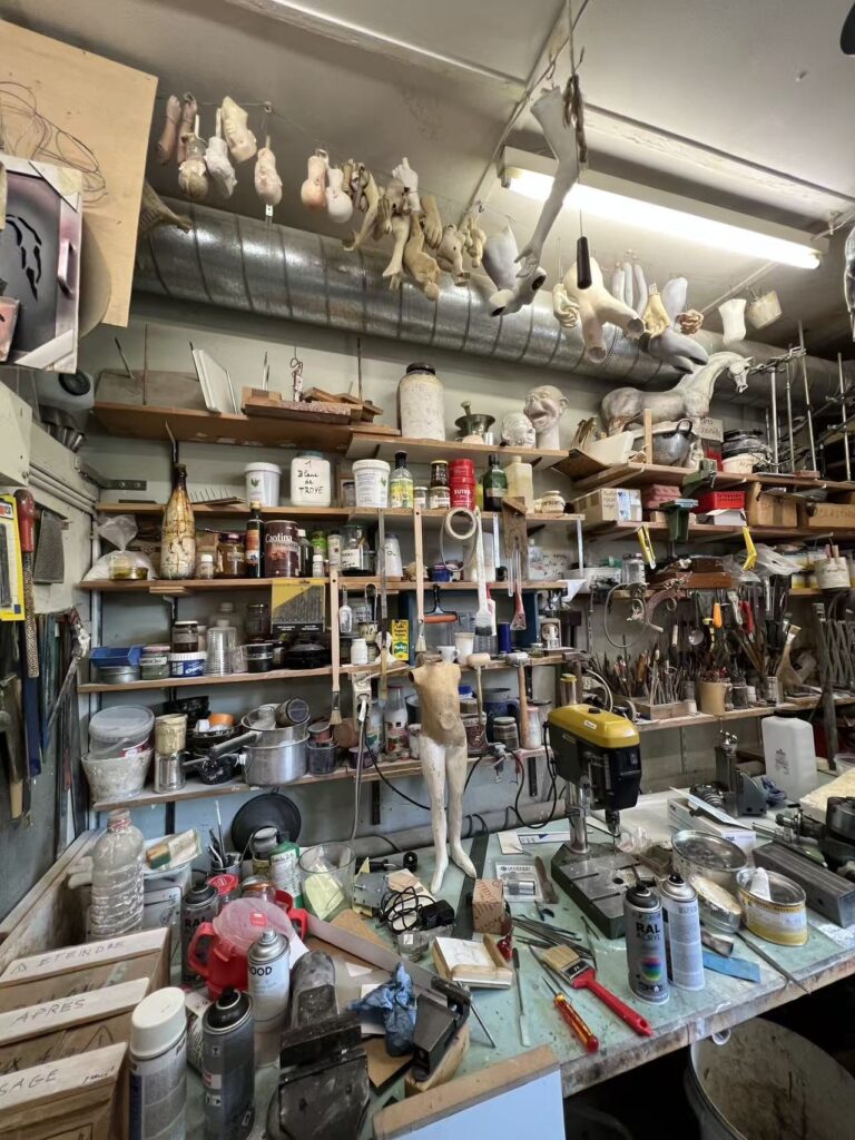 Inside Junod's atelier