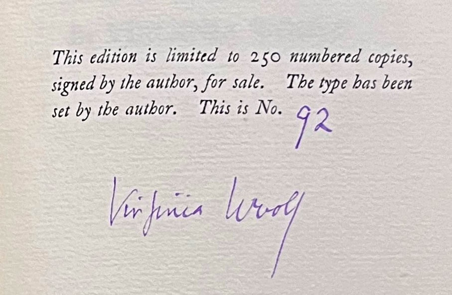 Signed edition statement