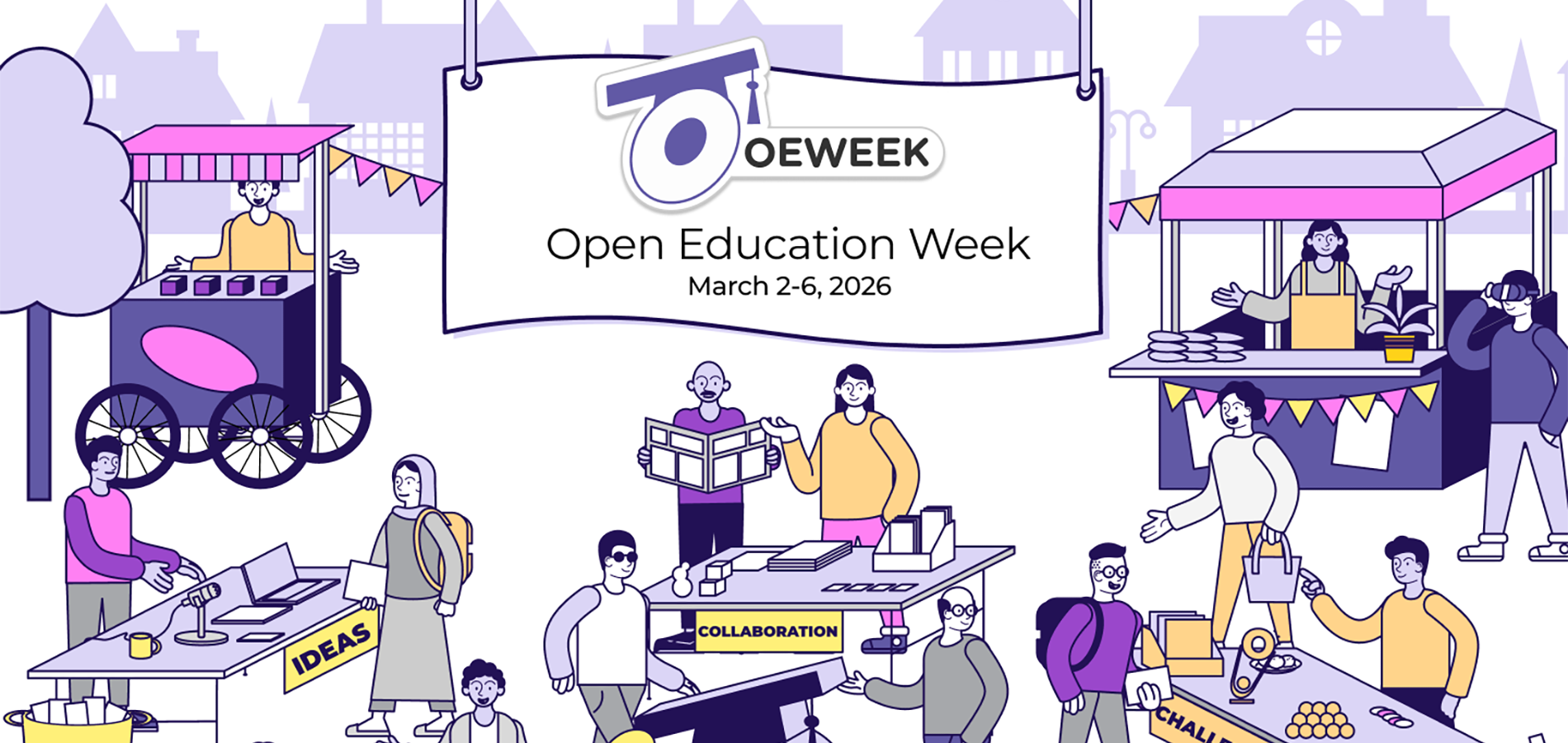 Banner for the 2026 Open Education Week (March 2-6, 2026).