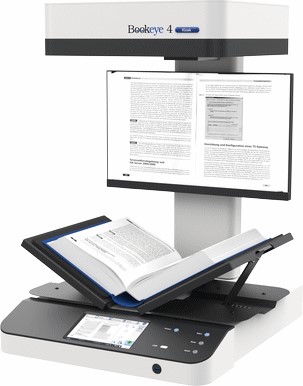 Book on a cradle scanner