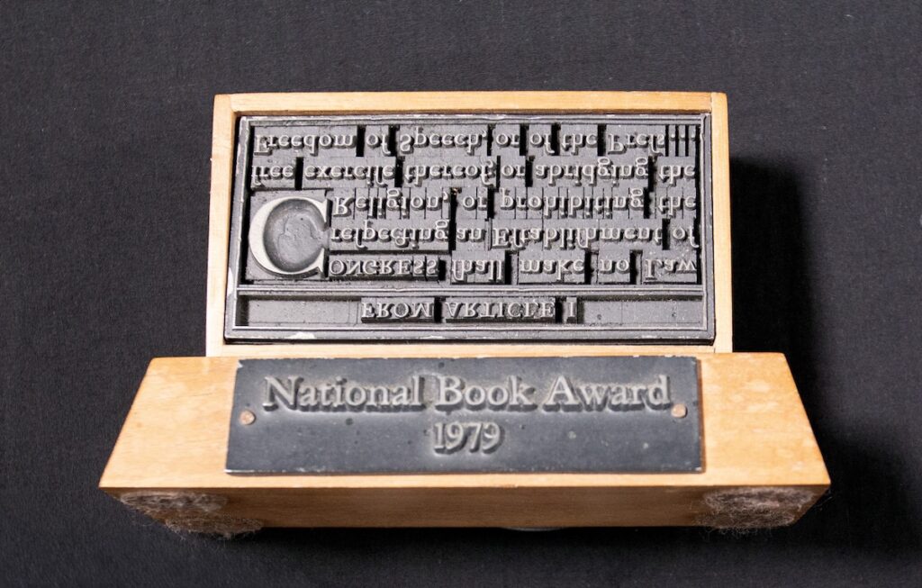 National Book Award plaque
