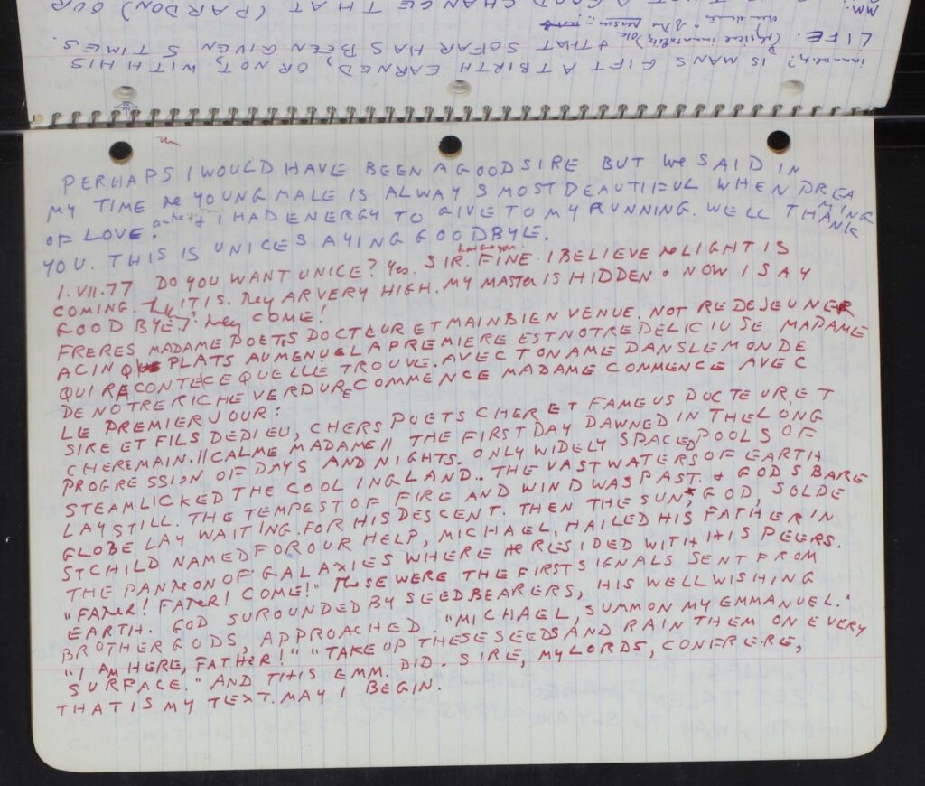 Ouija board séance transcription