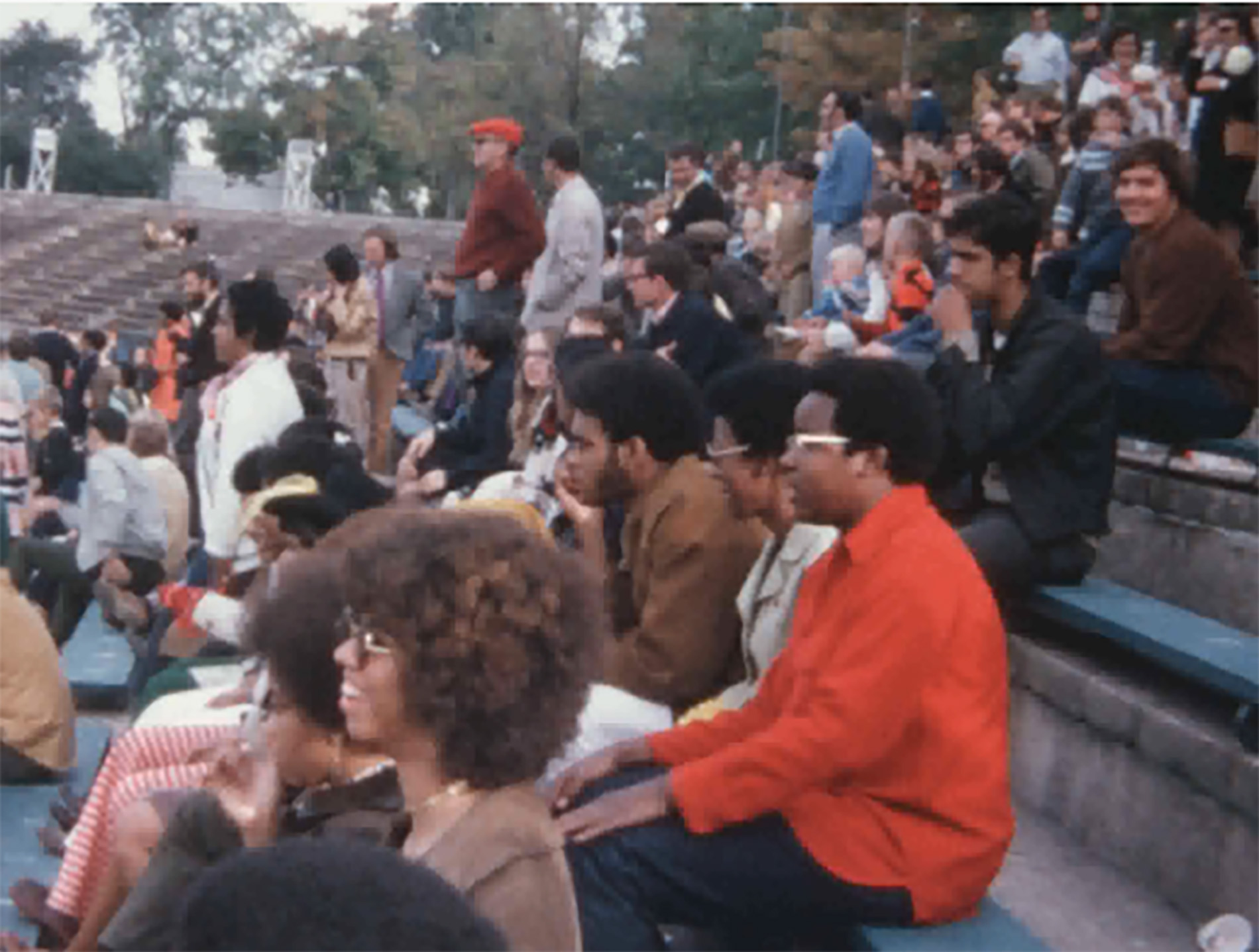 Crowd at a Fontbonne University Football Game, November 1970.