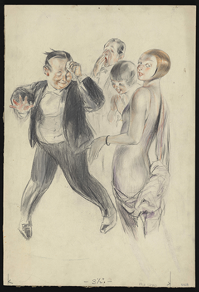 Sketch of people dancing.
