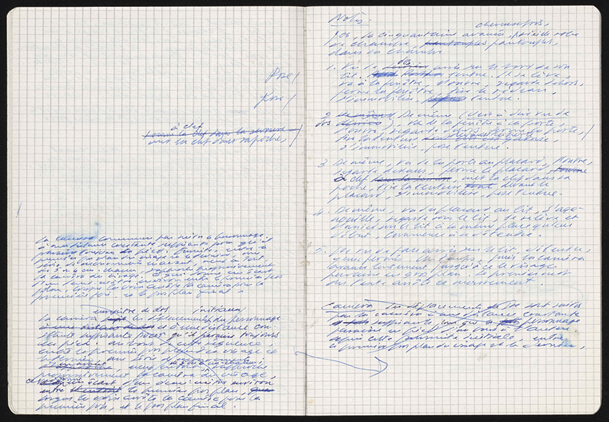 Handwritten journal entry on gridline notebook.