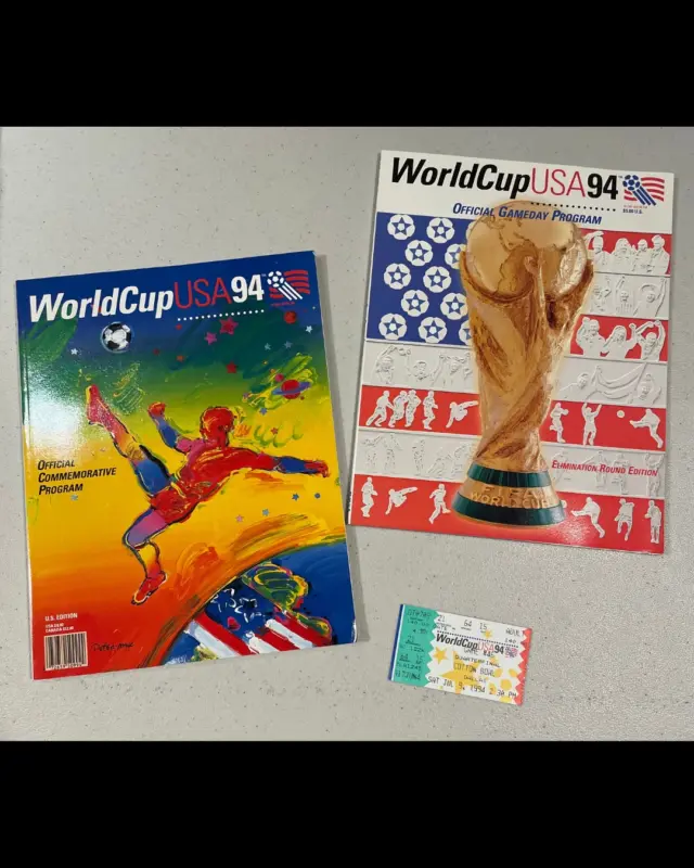 A trip back to 1994 ⚽ From our Sports & Culture Collections: official programs and a ticket from the 1994 FIFA World Cup.