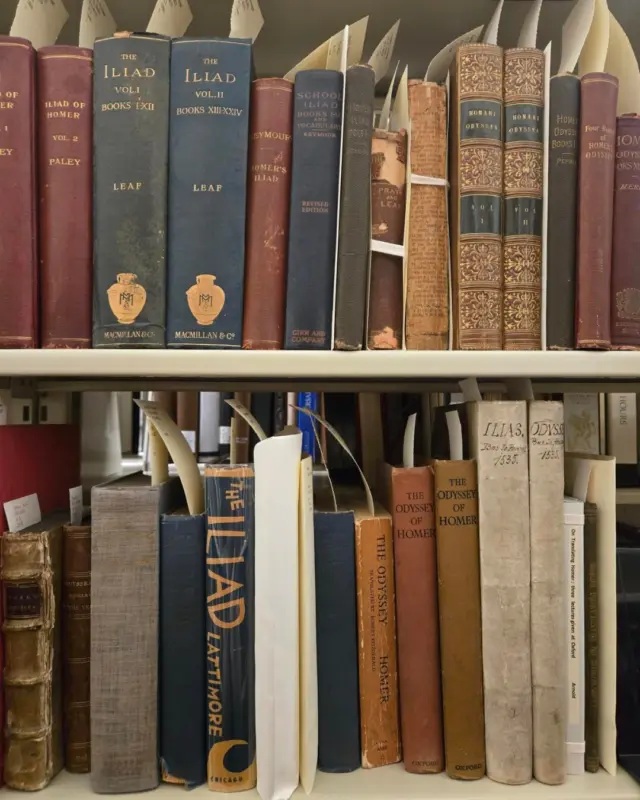 Before heroes, monsters, and epic adventures reached the big screen, they began on the page. ⚔️📚 Take a peek inside our vault at some copies of Homer’s Odyssey and other classic works by Homer.
